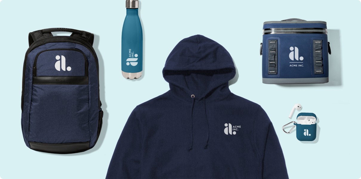 Branded Backpack, Sweatshirt, Water Bottle, Cooler, Headphones