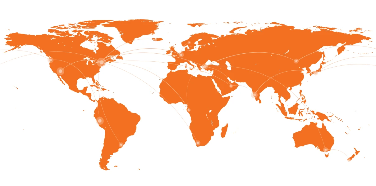 Orange-Sending-Across-Globe-Map